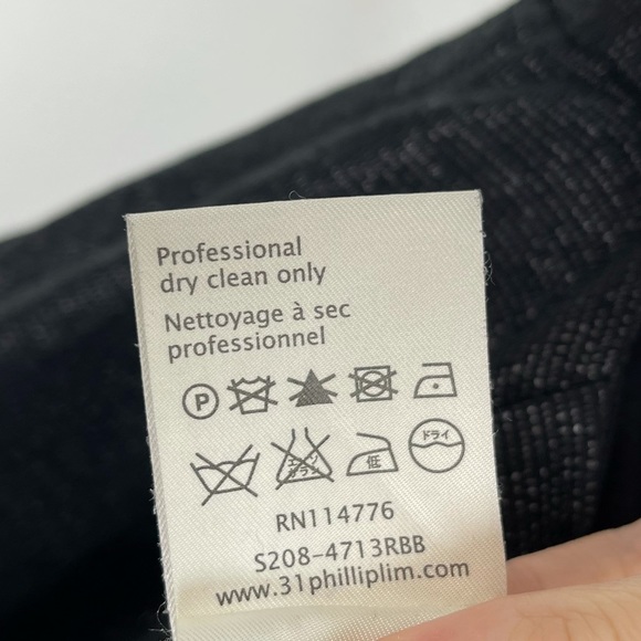 3.1 Phillip Lim Black Cut Out Back Ruffle Hem Shimmer Mini Dress | LBD | Size 4 - Picture 10 of 10